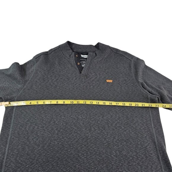Levi’s Men’s Fleece Lined Henley Pullover Long Sleeve Gray Shirt – Size Large - Picture 7 of 15